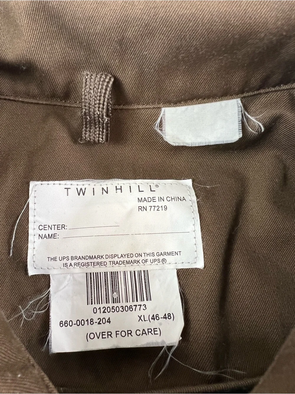 Mens UPS Twin Hill Employee 1/4 Zip Pullover Pocket Jacket Size XL
